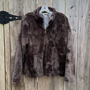 Eiuissa Teddy Bear Style Faux Fur Jacket size XL